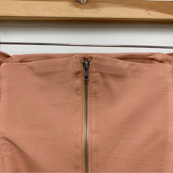 Anthropologie Deletta Off the Shoulder Top Size Small Peachy Rose Ponte‎ Knit - Picture 9 of 11